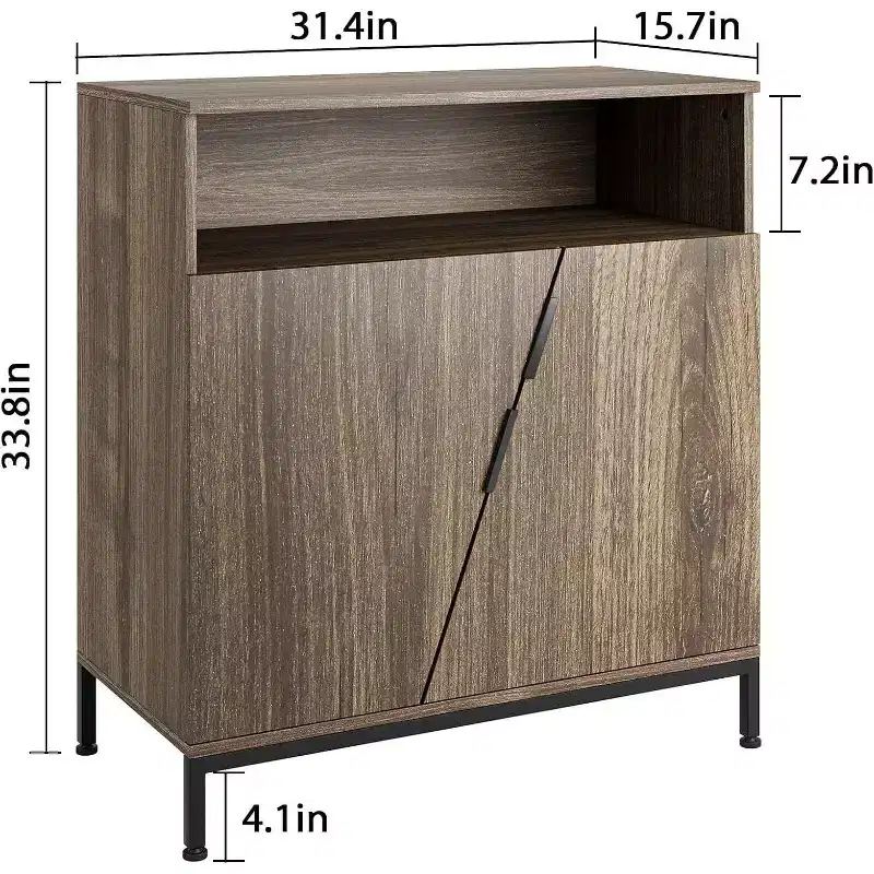 Door Sideboard Cabinet, Free Standing Morden Wood Sideboard Buffet