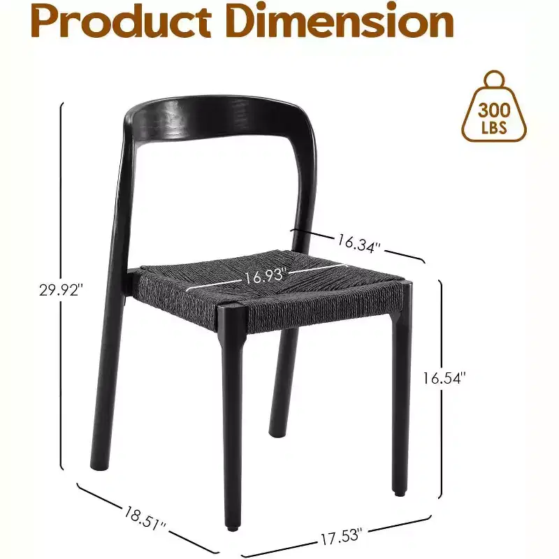 Pexfix Wood Stackable Dining Room Chair Set of 4