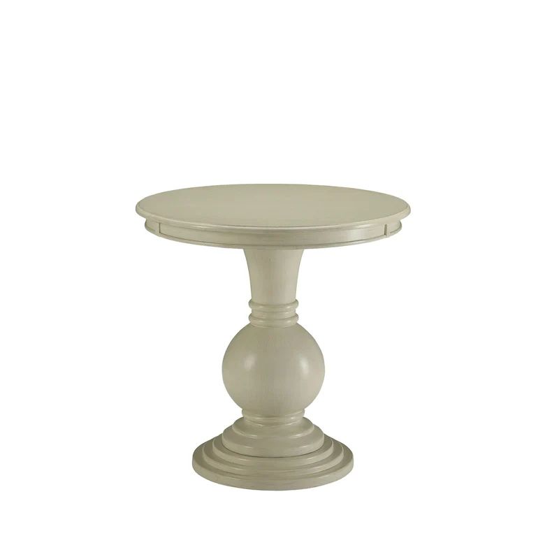 HomeRoots 26  White Solid And Manufactured Wood Round End Table - 26