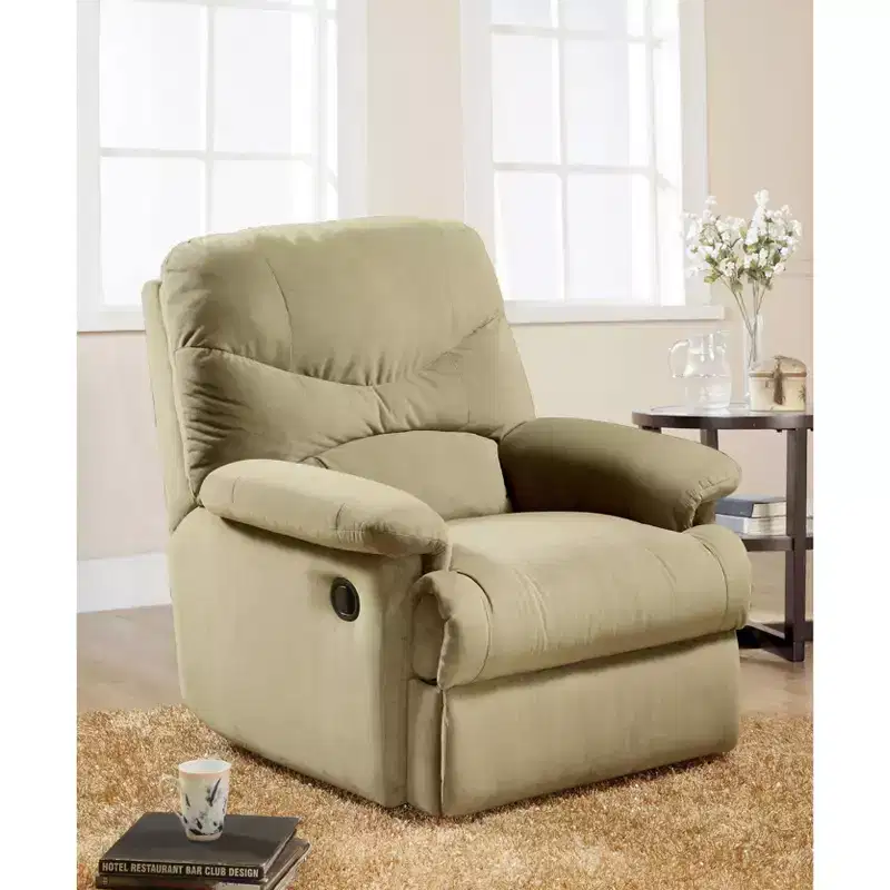 Acme Furniture Arcadia Microfiber Reclining Sofa Beige