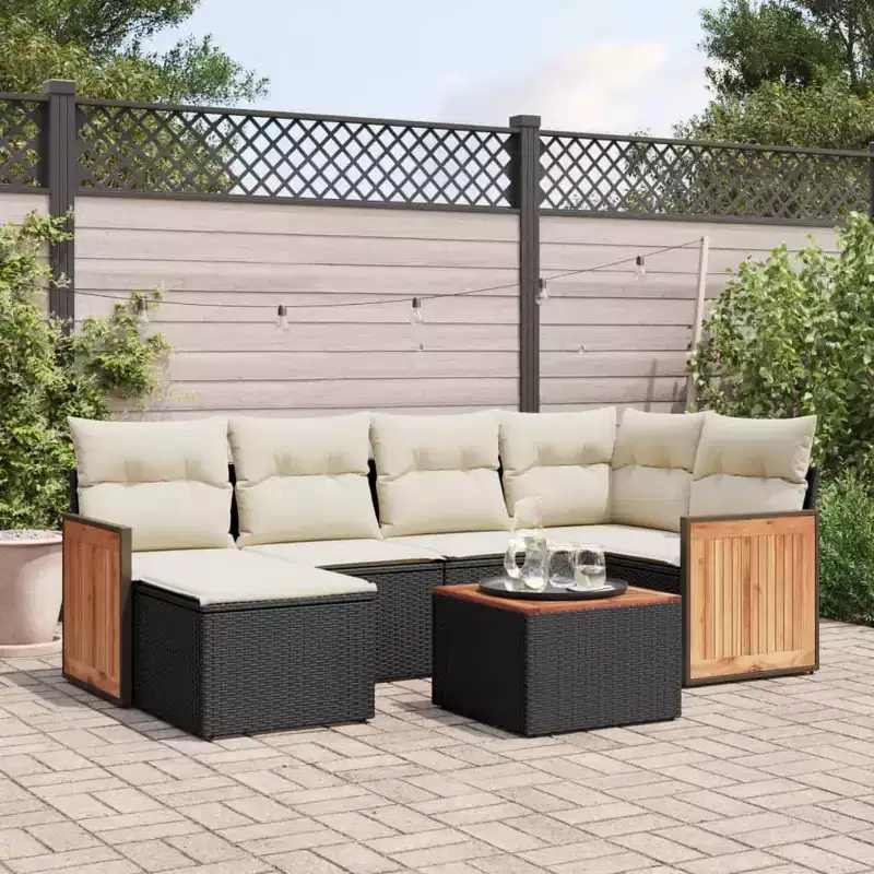 vidaXL Modular Patio Sofa Set with Cushions - Multiple Colors