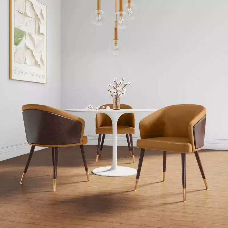 Set of 2 Reeva Modern Leatherette Upholstered Dining Chairs - Manhattan Comfort