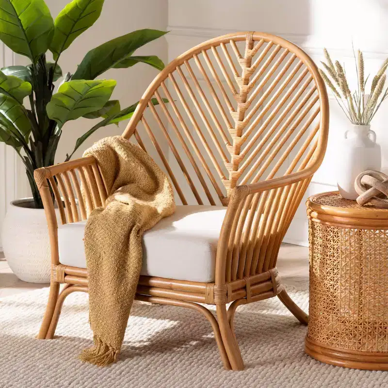 bali & pari Lisabon Rattan Arm Chair Light Honey