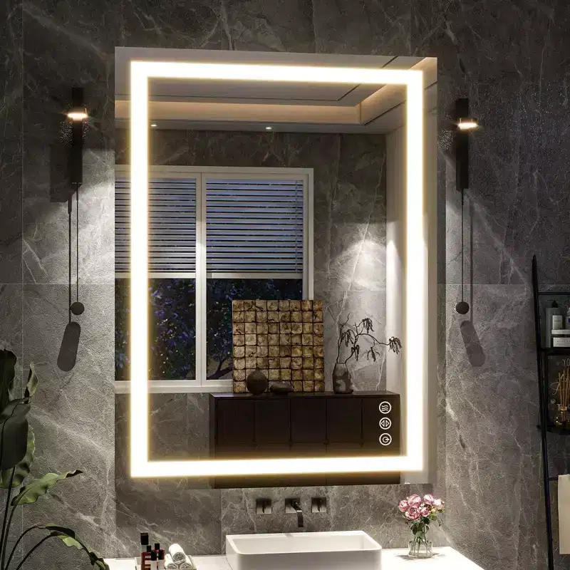 New England Stories Anti-Fog LED Bathroom Mirror with Dual Front & Backlit Lights