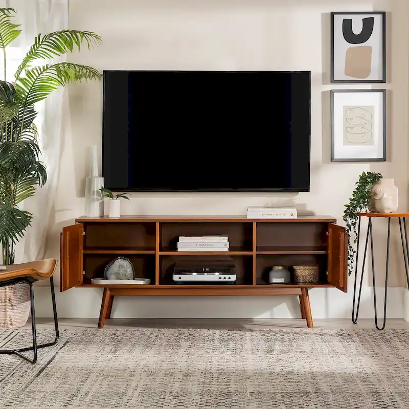 Middlebrook 58-inch Mid-Century Solid Wood TV Stand