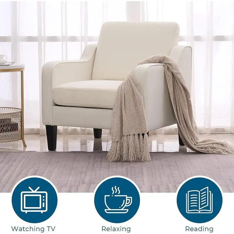 Mid-Century Modern Accent Chair, Single Seat – Multi-Color Options