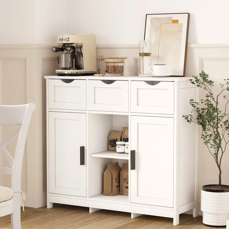 35.4 Wide 3 Drawer Sideboard - N/A