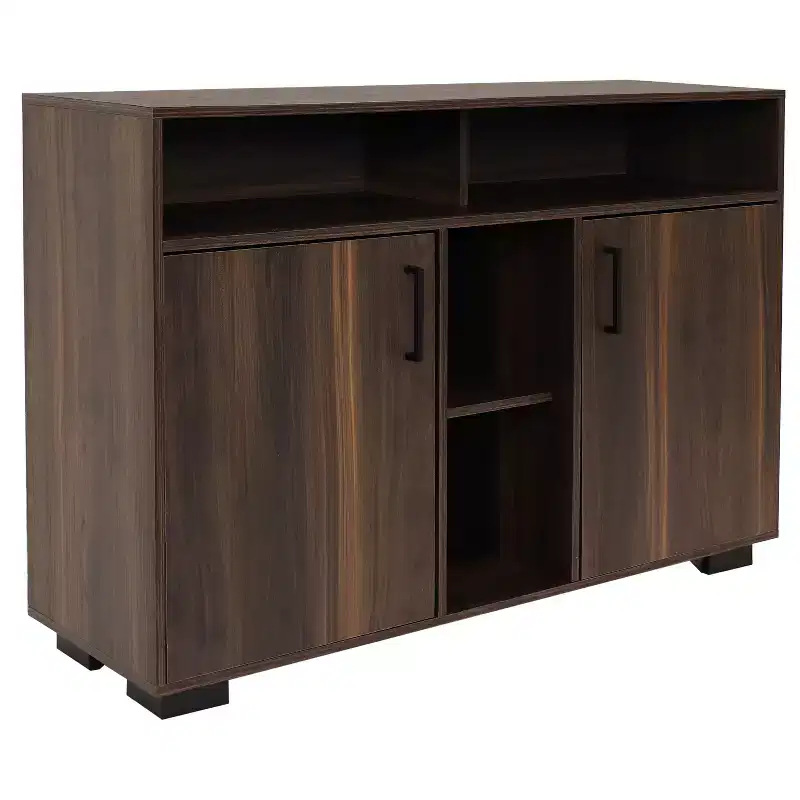 Sunnydaze Indoor Anthony Sideboard Storage Buffet Cabinet with Shelves - 48.5