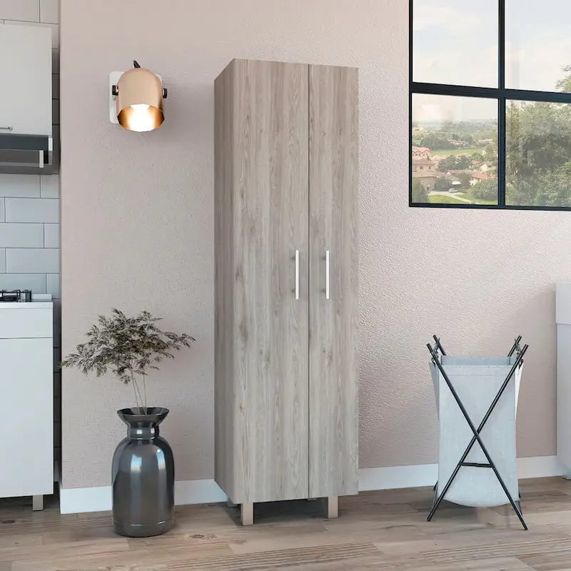 Cleaning Cabinet, Double Door Cabinet, Four Legs, Five Shelves