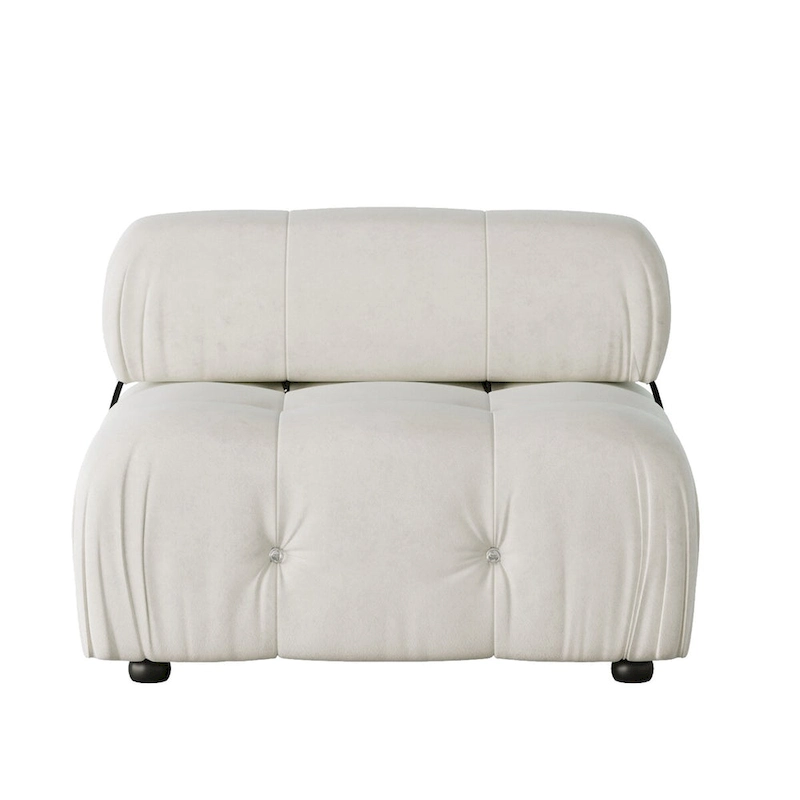 8-piece U-Shape Velvet Fabric Modular Sectional Sofa--138.6