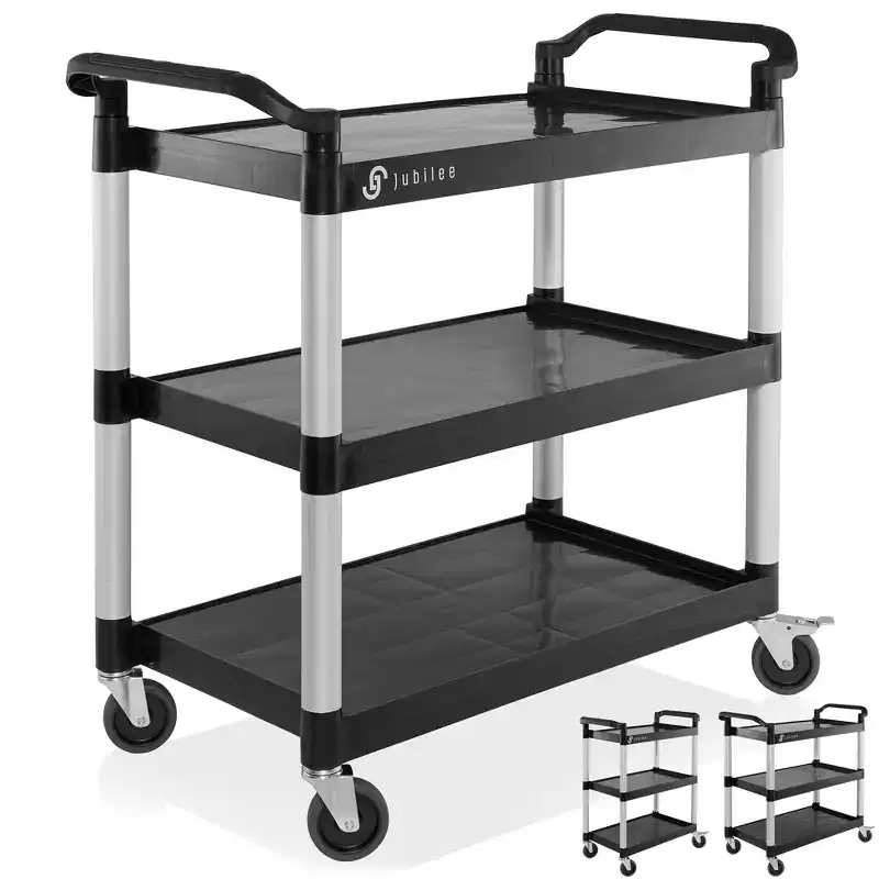 3-Tier Utility Service Cart with Wheels