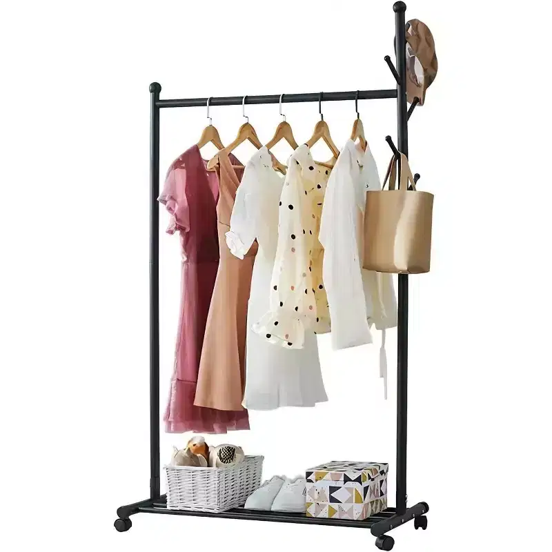 Rack, Rack Metal with 5 Side Storage Shelf Lockable for Bedroom Hallway