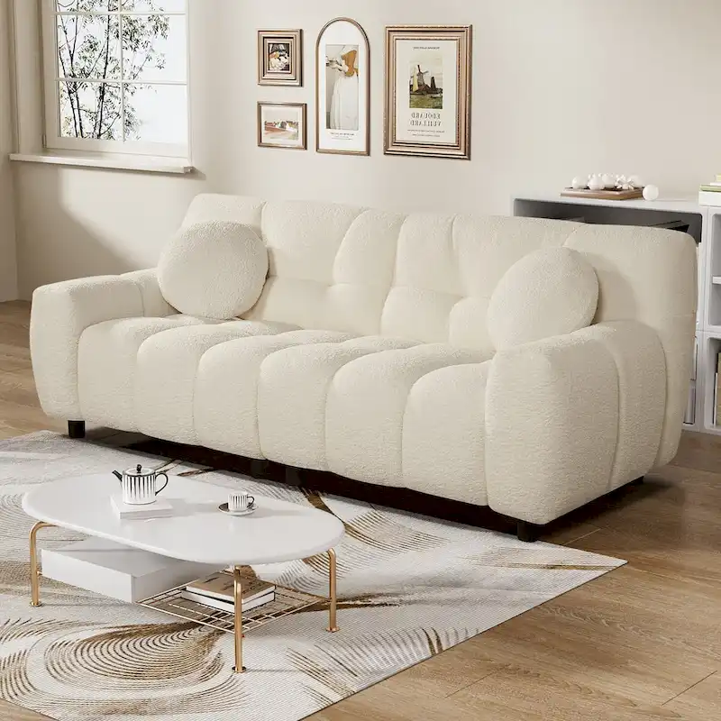 2-Seat Cloud Deep Seat Sofa Couch for Living Room, Bedroom