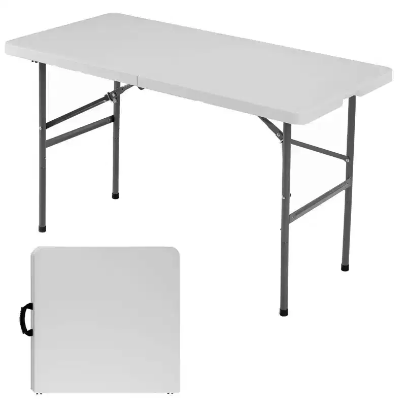 Folding Table, Outdoor Indoor Heavy Duty Portable with Carrying Handle for Camping