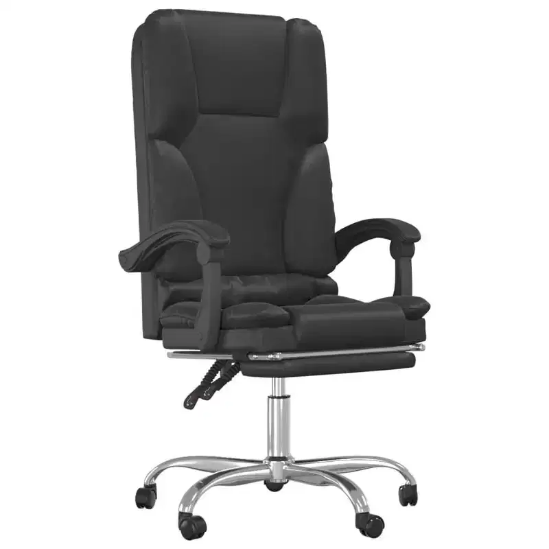 Massage Office Chair Black Faux Leather, Metal, Plywood Large
