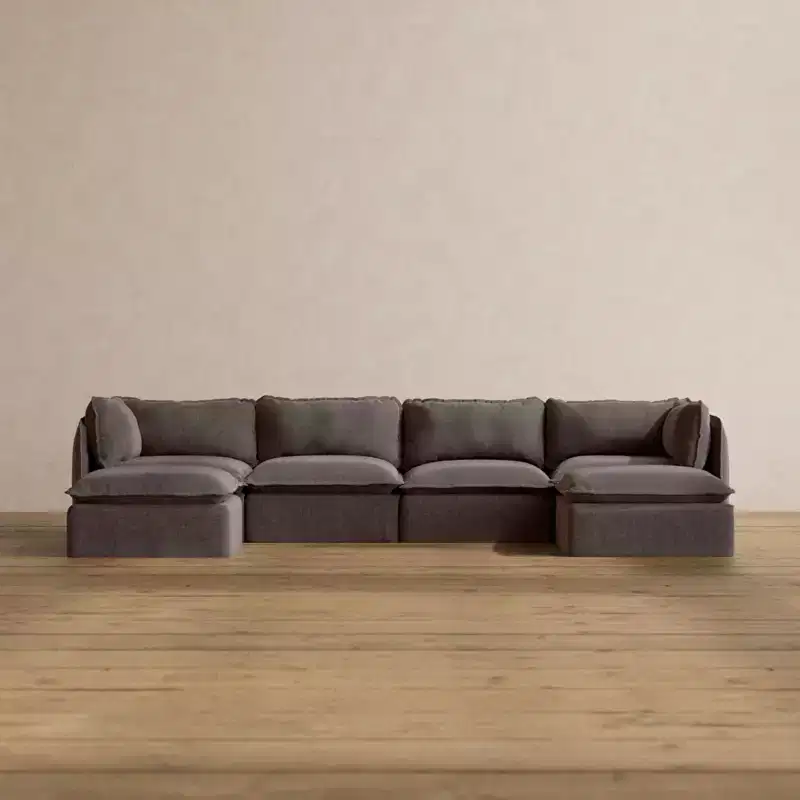 Anabei Modular Washable 4-Seater U-Sectional Sofa | Memorix+ Seat & Contour Pillow