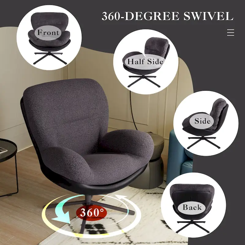 Ronnie Swivel Single Accent Chair by Christopher Knight Home