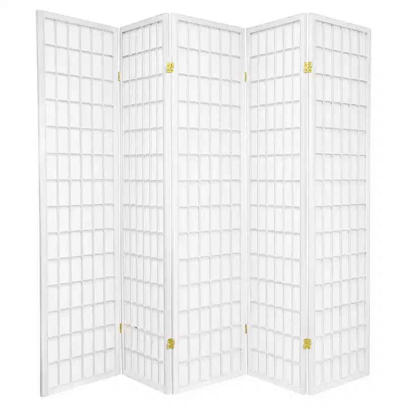 6 ft. Tall Window Pane Shoji Screen - Oriental Furniture