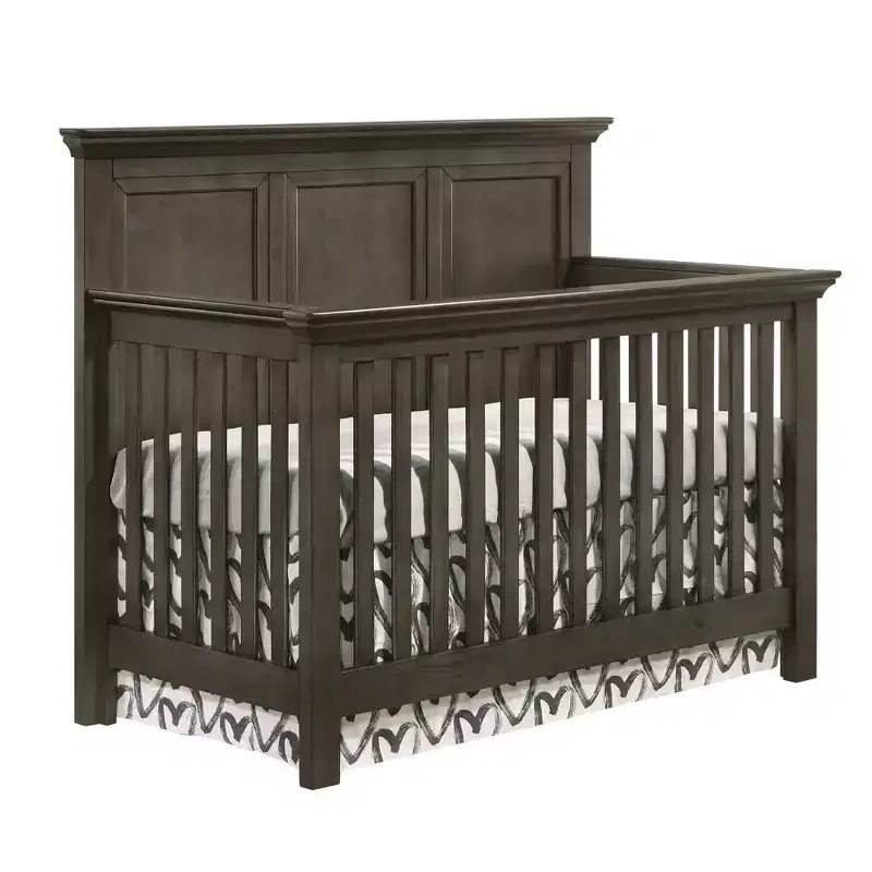 Convertible Crib in Gray - Solid Wood Nursery Furniture