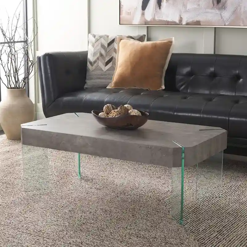 Rectangular Contemporary Glass Leg Coffee Table - 43W x 24D x 16H