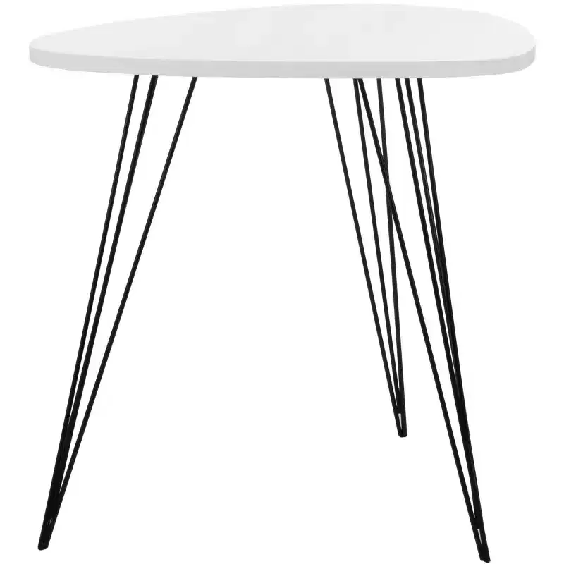 Wynton End Table – White/Black