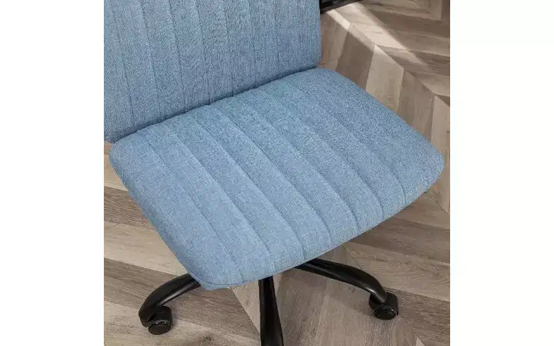 360 Swivel Chair Height Adjustable Ergonomic Office Chair, Fabric Home Office Desk Chair with Thick Foam Padding & Sturdy Metal Base
