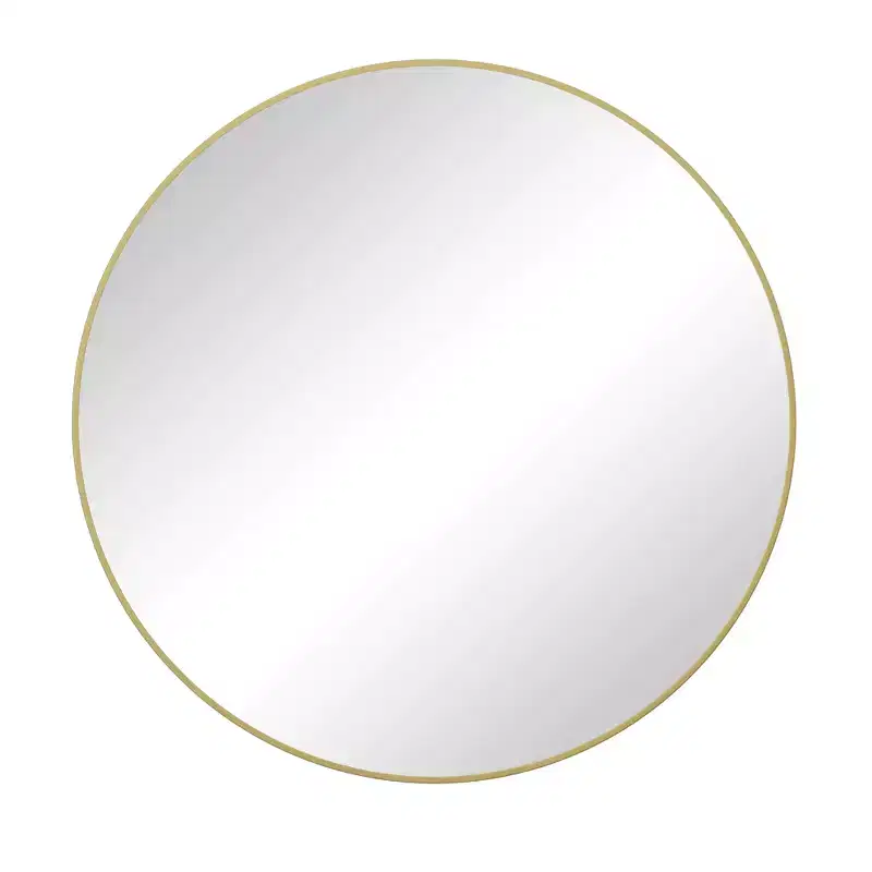 36/39/42/48IN Modern Round Mirror with Metal Frame, Fog-Proof Bathroom Mirror, Wall Mirror for Bathroom, Living Room, Bedroom