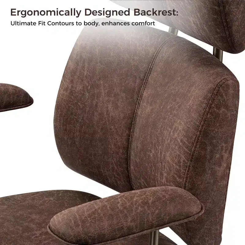 Faux Suede Fabric High Back Office Chair