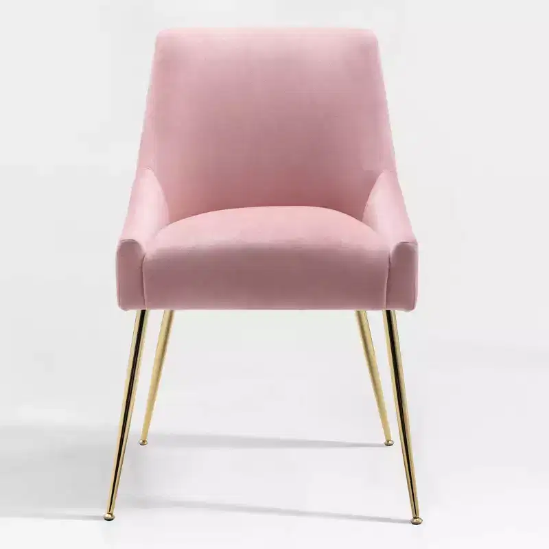 WestinTrends Upholstered Performance Velvet Accent Chair With Metal Leg