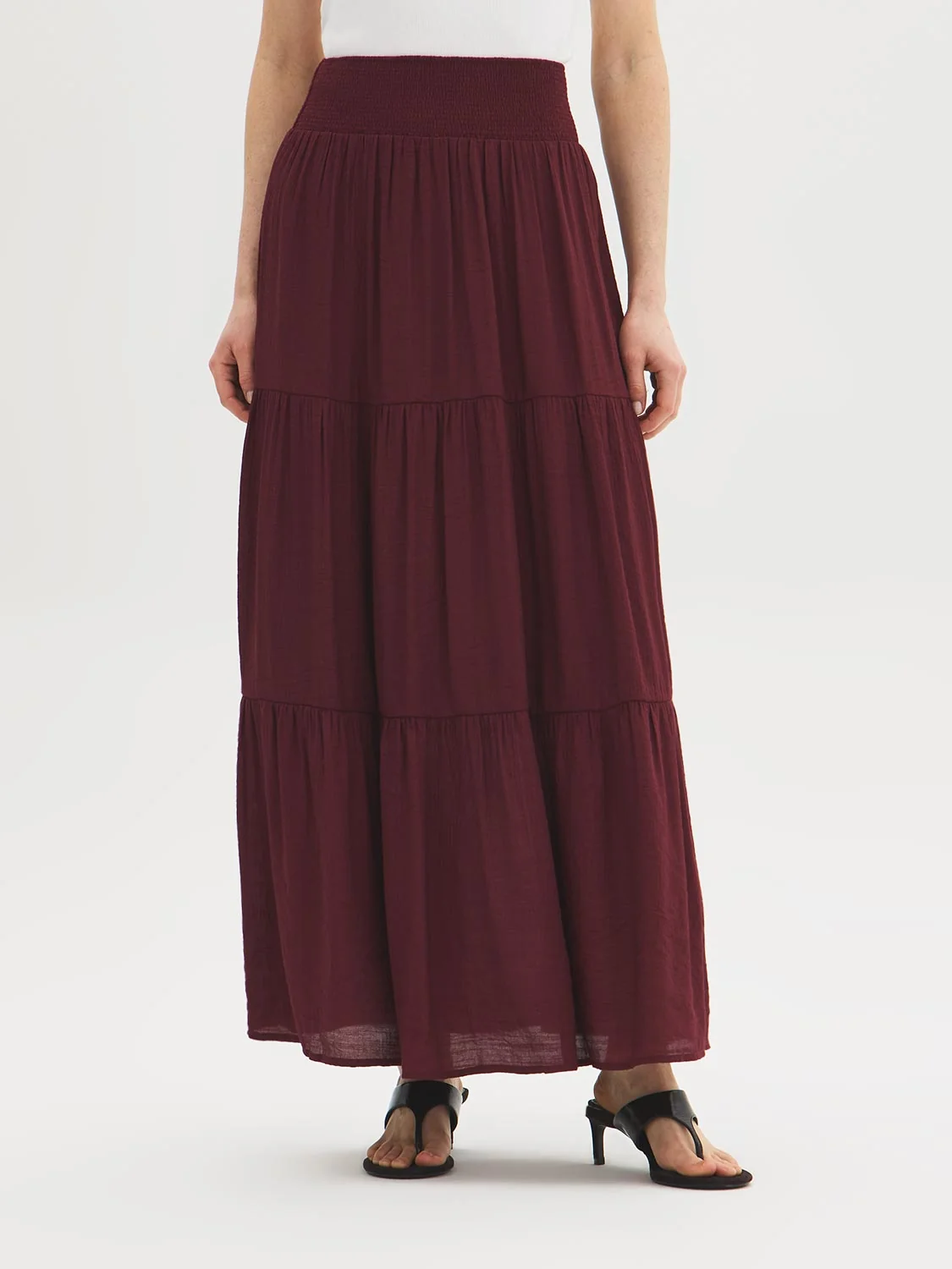Tiered Smocked Maxi Skirt
