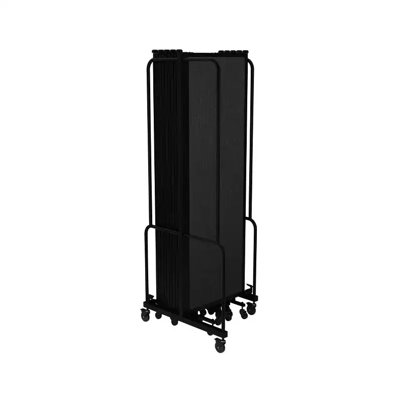 Hampden Furnishings Otis Collection Portable 11 Panel Room Divider Black