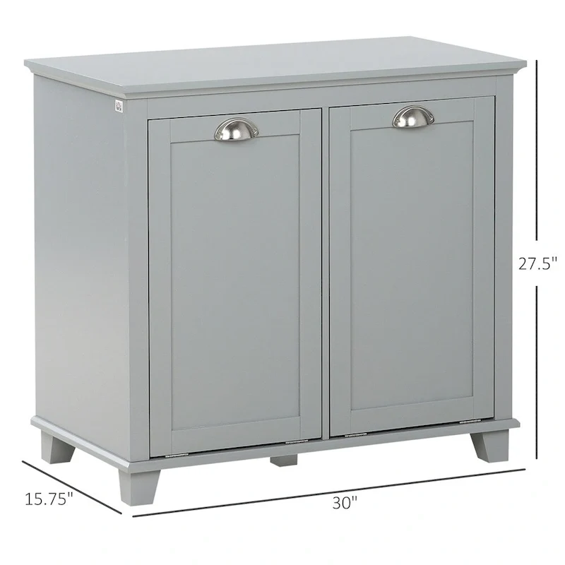 Tilt-Out Laundry Sorter Cabinet,Bathroom Storage Organizer