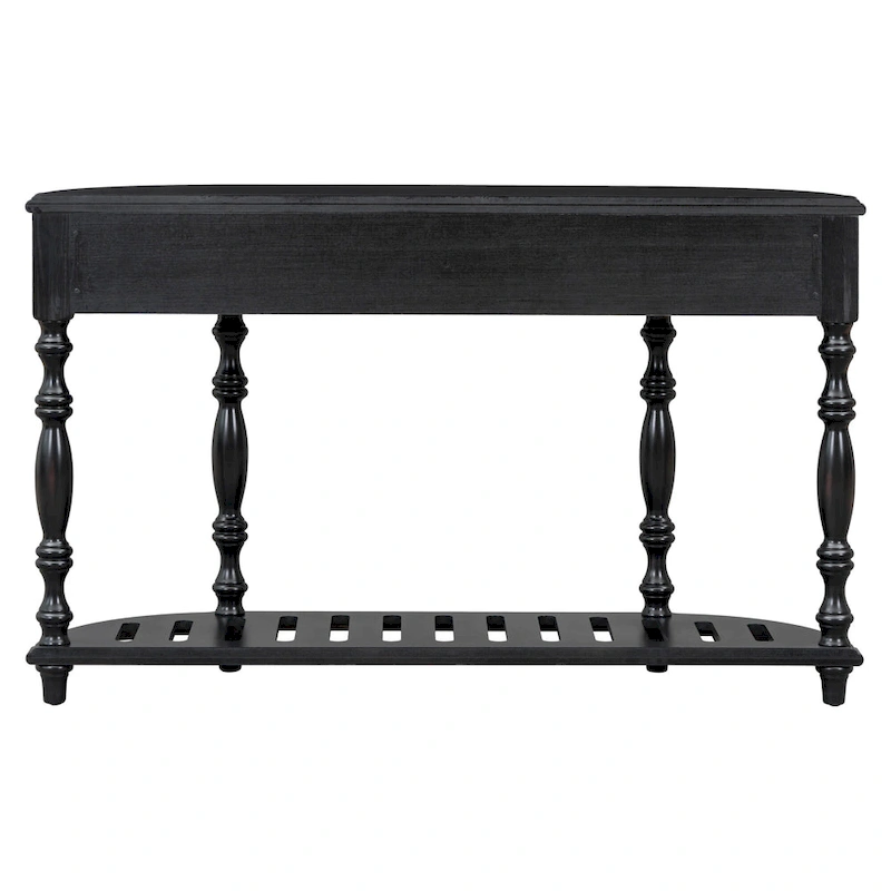 Merax Curved Console Table with 4 Drawers and 1 Shelf