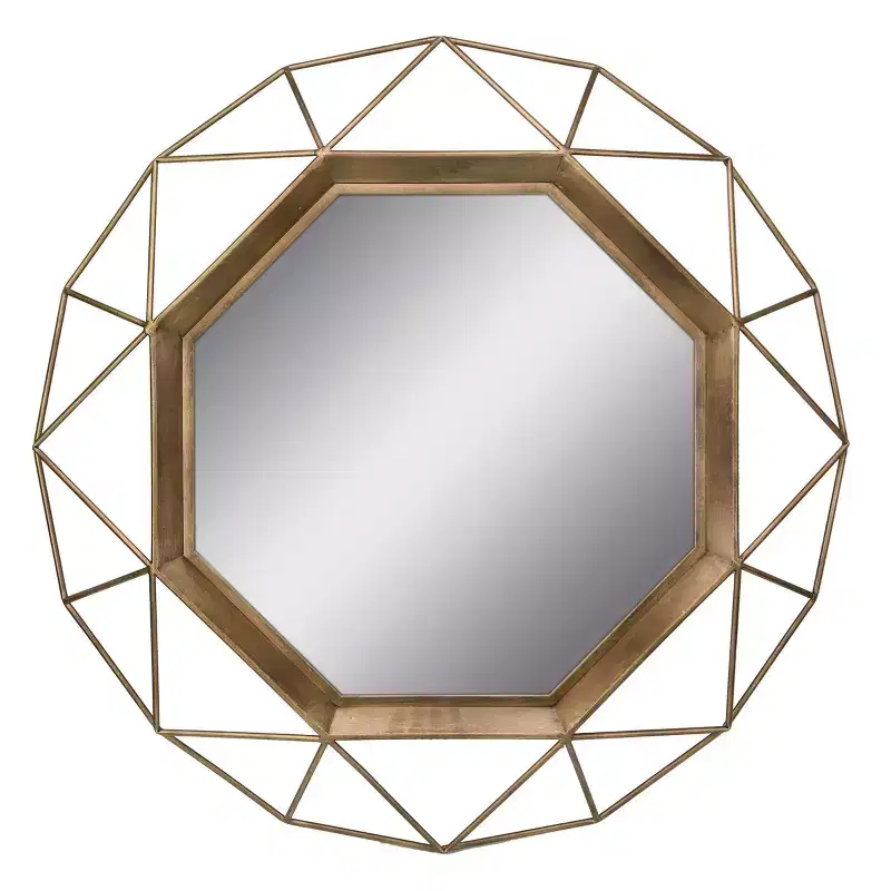 28.3 x 28.3 Metal Octagon Decorative Mirror -
