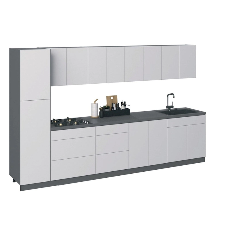 Kitchen Elegant Collection White Gloss Color Base Size 11Ft Wide - 135x24
