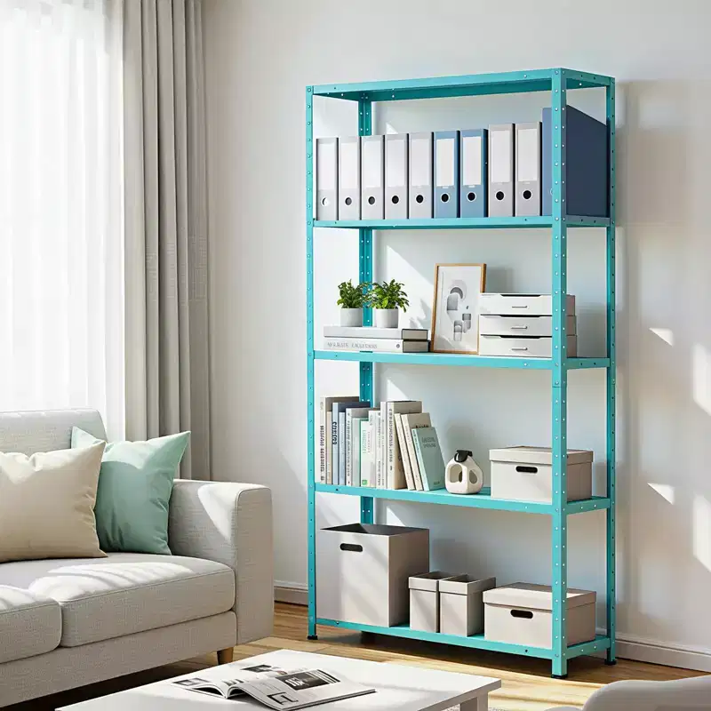 5 Tier Heavy Duty Steel Shelving Unit, 500 lbs Capacity Garage Storage Shelves with Adjustable Height, Metal Shelves, Industrial Shelves