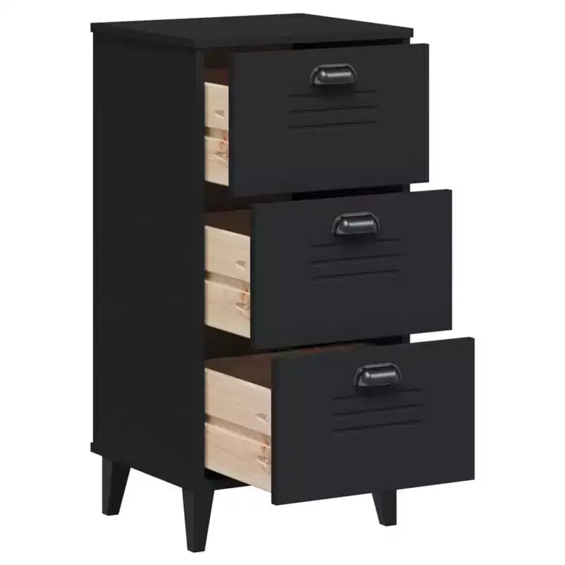 Bedside Cabinet Accent End Table Bedroom Furniture Solid Wood Pine