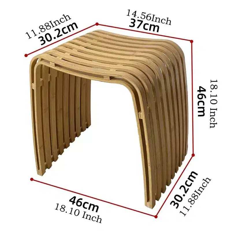 J&V TEXTILES Bamboo Dining Bench with Storage