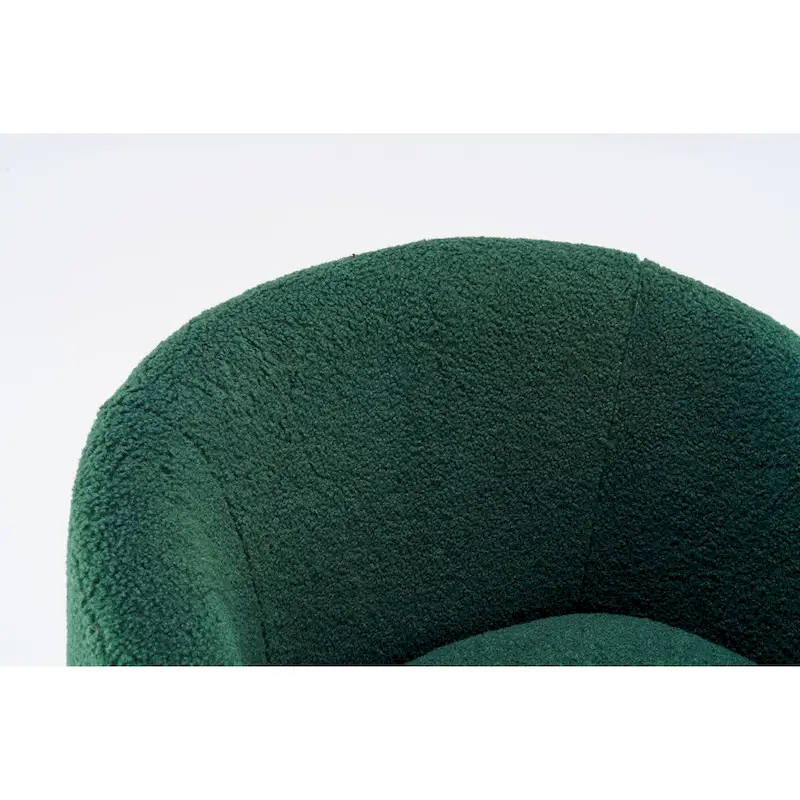 Green Modern 25.6 Swivel Barrel Chair with Metal Ring