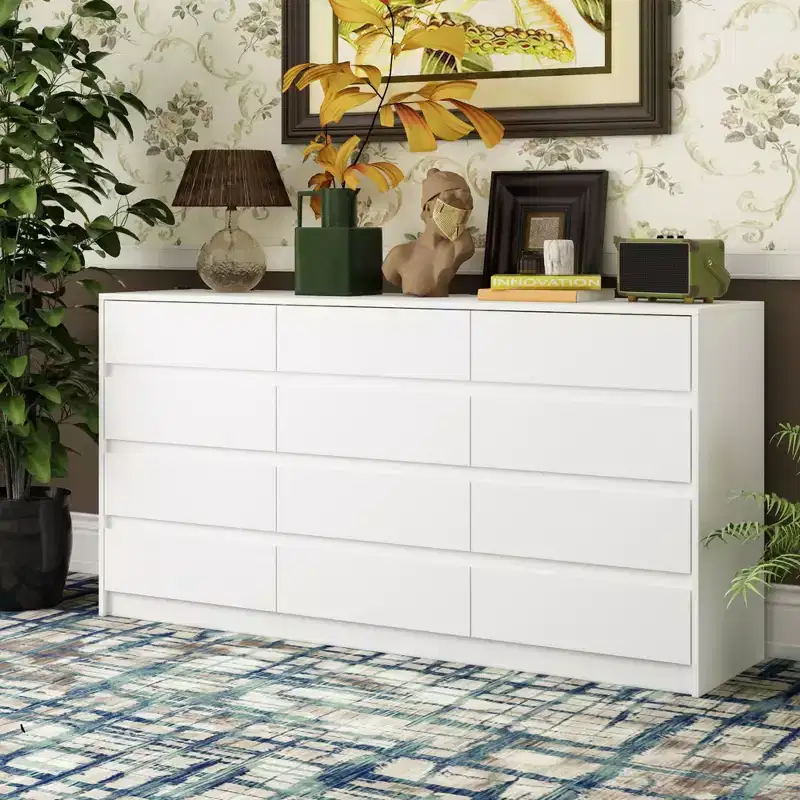 Modern 12 Minimalist Design Dresser Stylish Chest of Drawers Hidden Handles