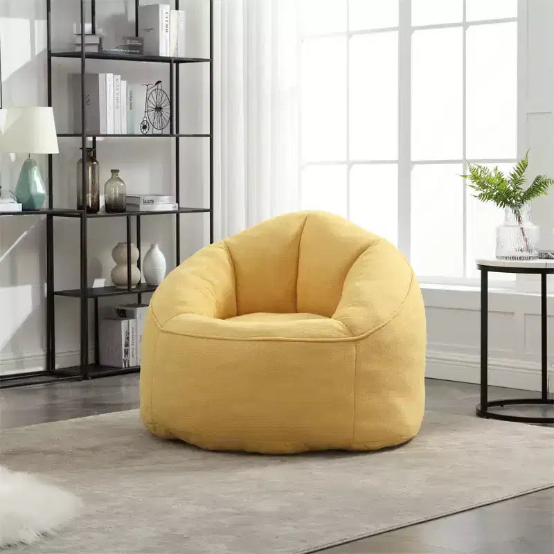 Bean Bag Chair, High-Density Foam Filling Bean Bag Sofa Chairs with Foot Stool, Modern Accent Chair with Ottoman