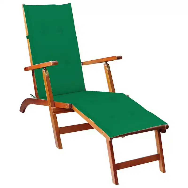 vidaXL Deck Chair Solid Acacia wood Standard Foldable Deck Chair