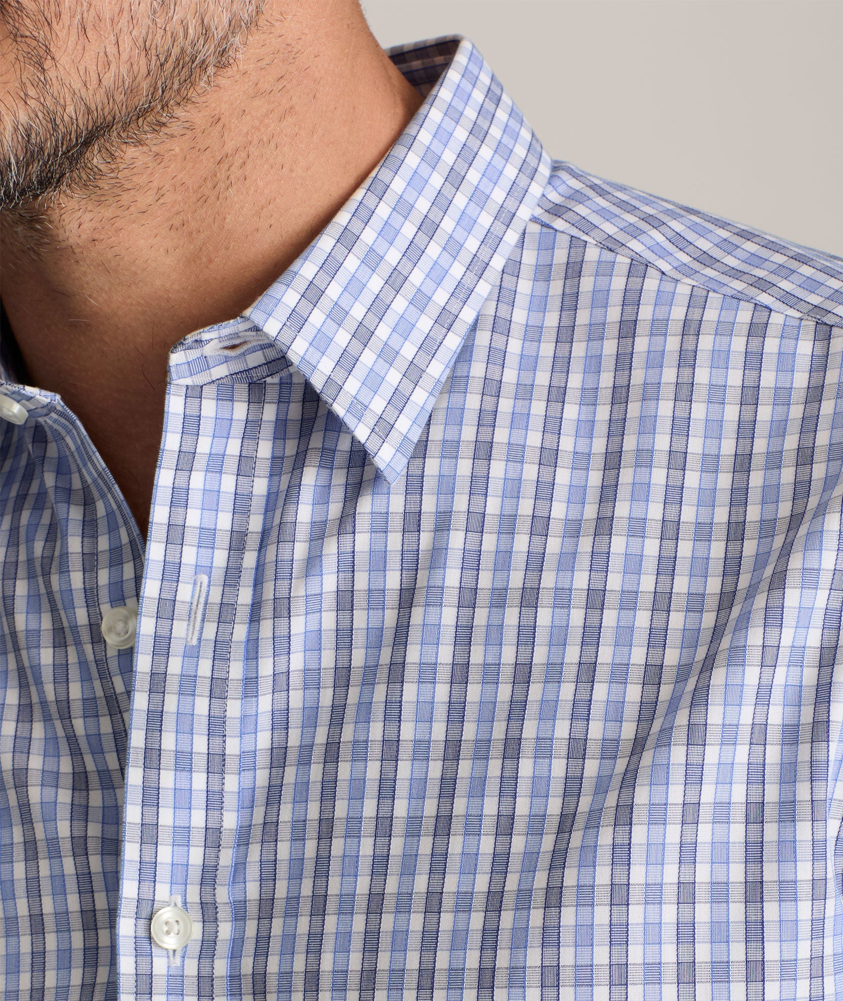 Classic Navy Check Cotton Shirt