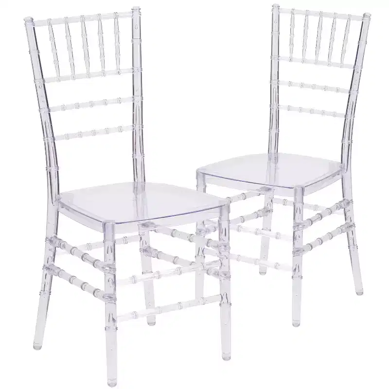 Emma and Oliver 2 Pack Stacking Ghost Chair