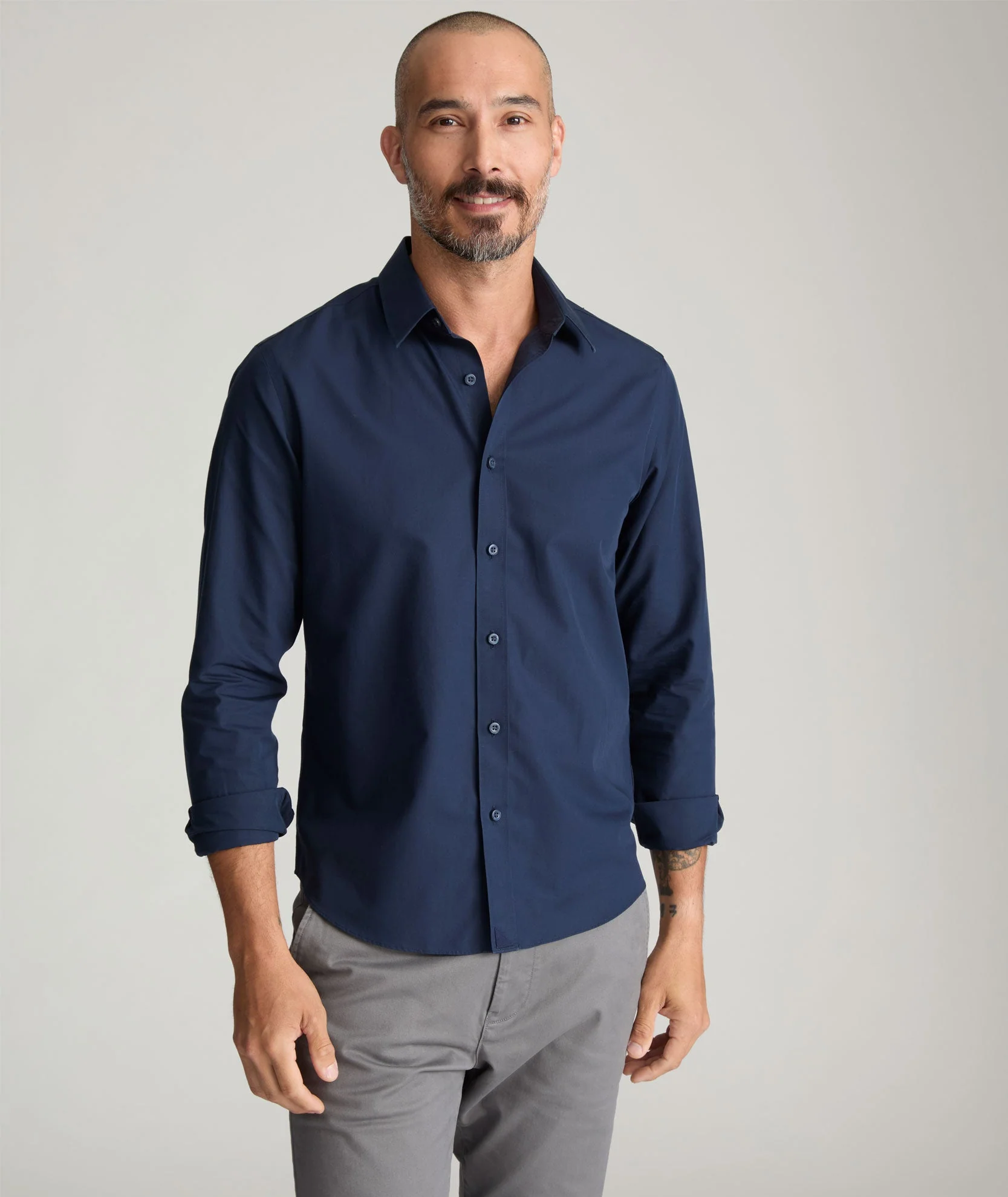 Navy Cotton Shirt