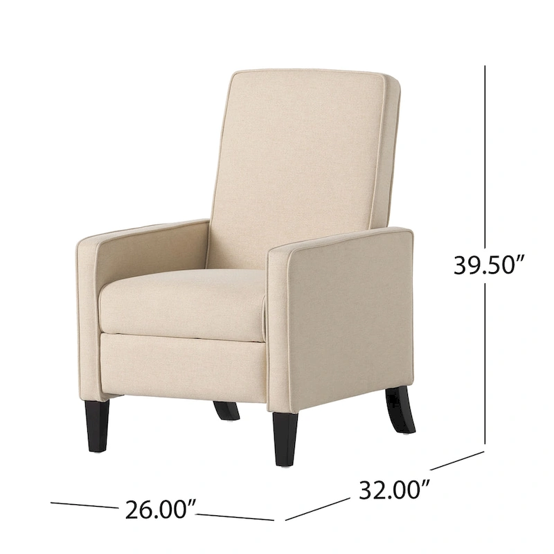 Dalton Fabric Pushback Recliner Club Armchair by Christopher Knight Home