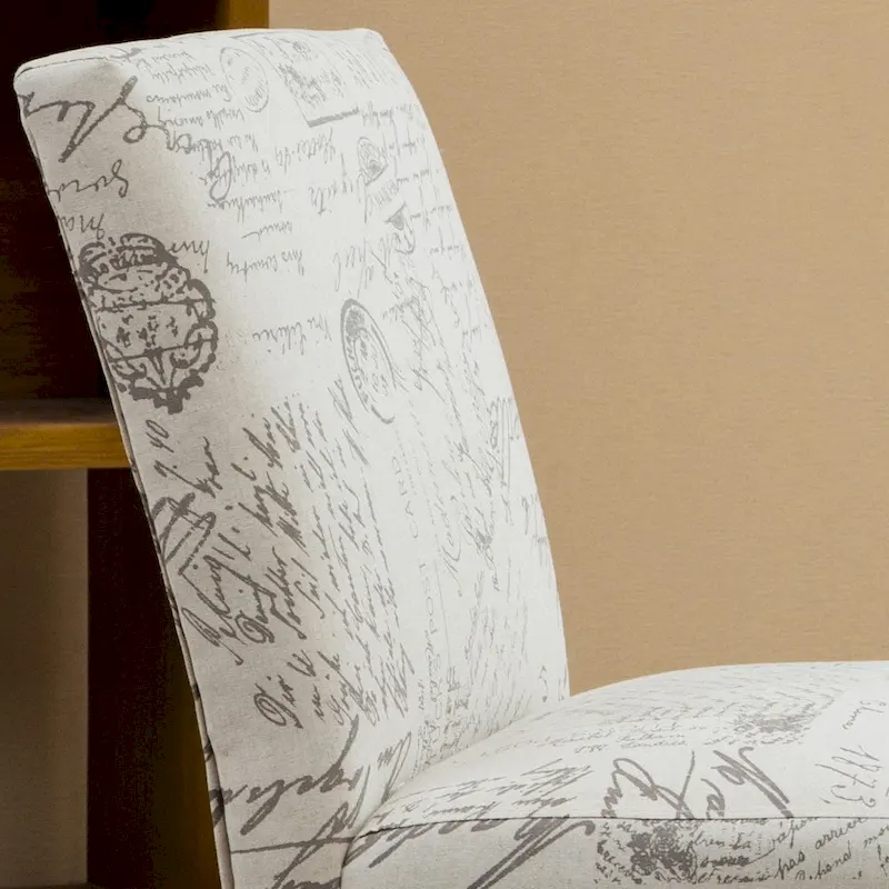 Roundhill Furniture Botticelli Upholstered Slipper Accent Chair