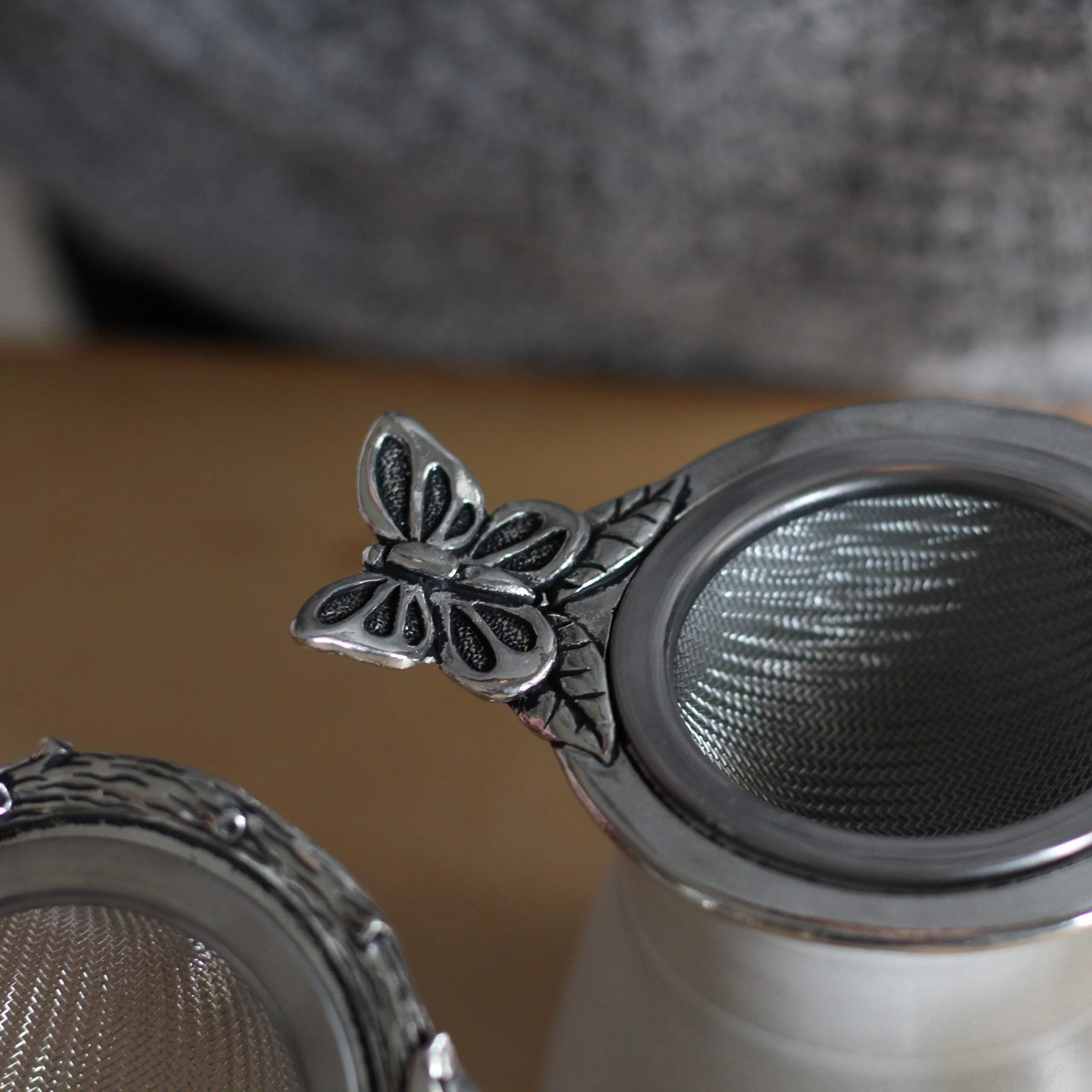 Handmade Pewter Tea Strainer