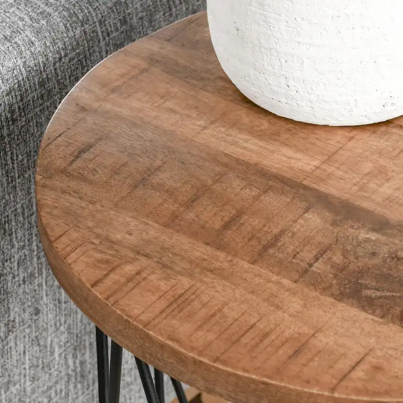Chester Geometric Round Side Table by Kosas Home - 24Hx20Wx20D