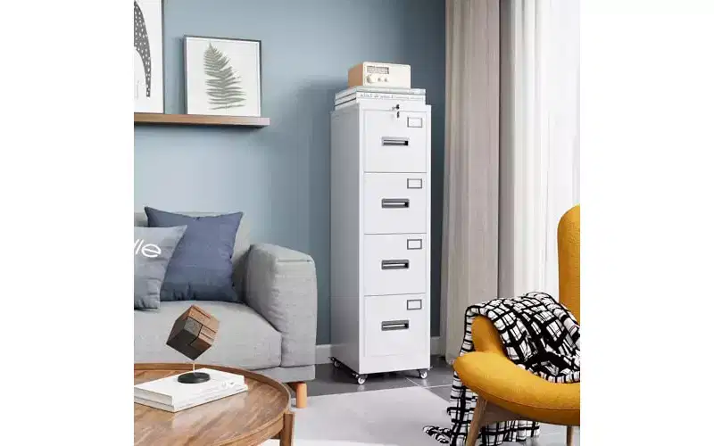 72 Heavy Duty Steel Wardrobe Cabinet with Lock - Adjustable Shelves, Hanging Rod, Secure Storage Organizer for Home, Office, Bedroom, Basement